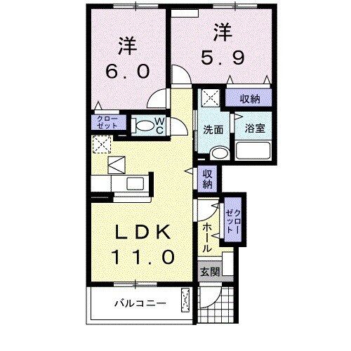 エルフィン　五番館の間取り