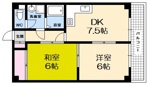 広島市西区庚午南のマンションの間取り