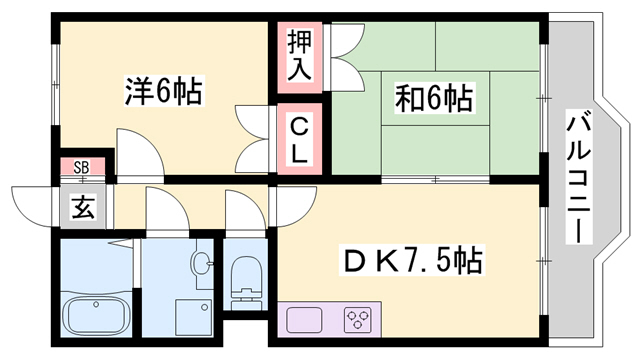 アメニティ中田IIIの間取り