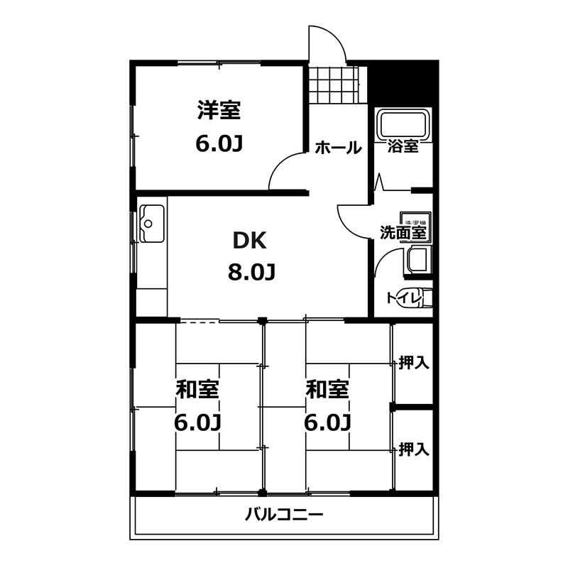 猿田コーポの間取り