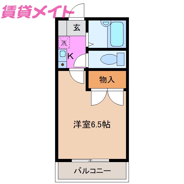 四日市市伊坂台のアパートの間取り