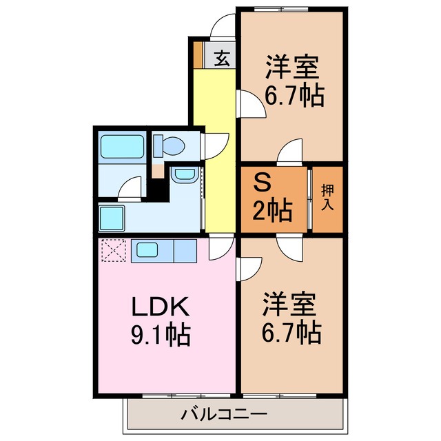 ベルテ相川の間取り