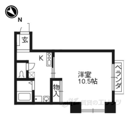 乙訓郡大山崎町字大山崎のマンションの間取り