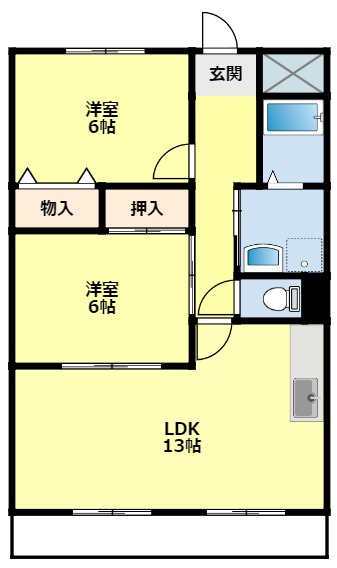 豊田市井上町のマンションの間取り