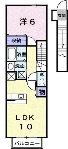 杵島郡江北町大字佐留志のアパートの間取り