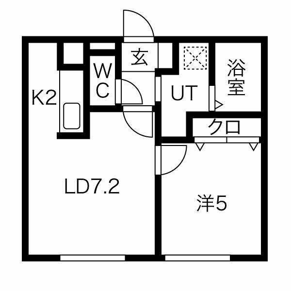 札幌市手稲区手稲本町三条のマンションの間取り