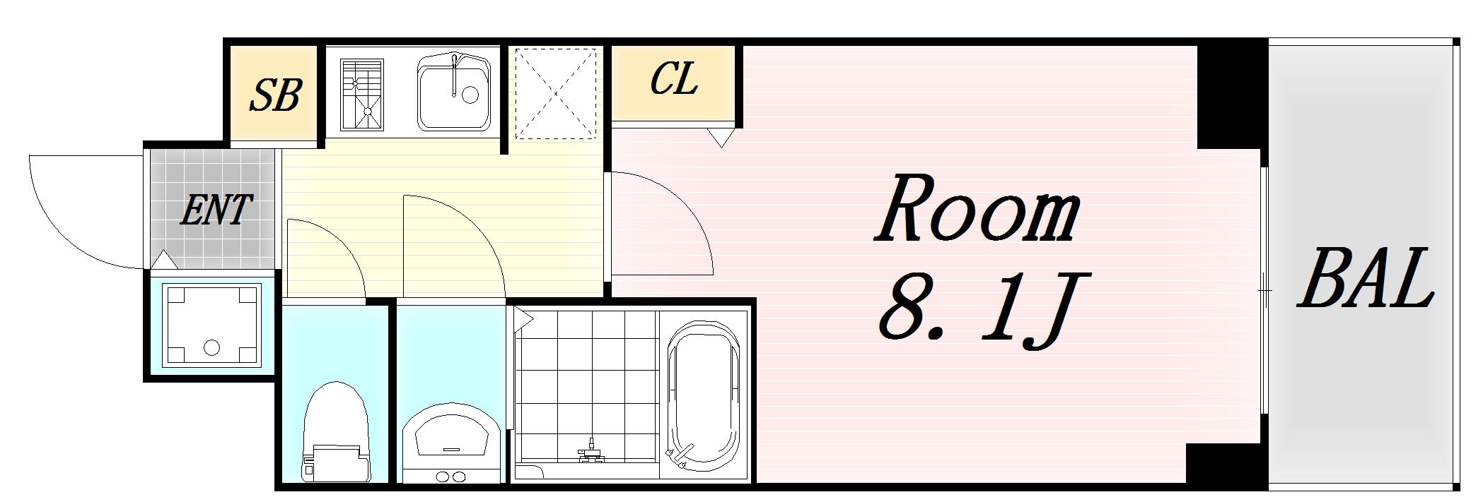 S-RESIDENCE都島の間取り