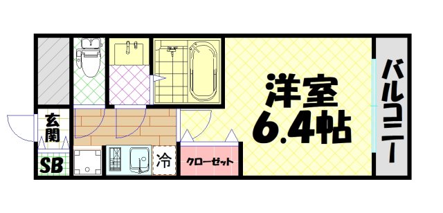 大阪市西区九条のマンションの間取り