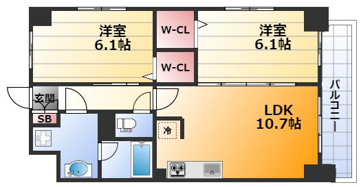 プログレッセ新大阪の間取り