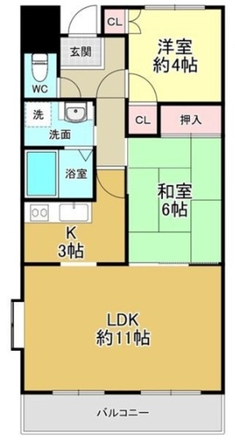 江戸川区東小松川のマンションの間取り