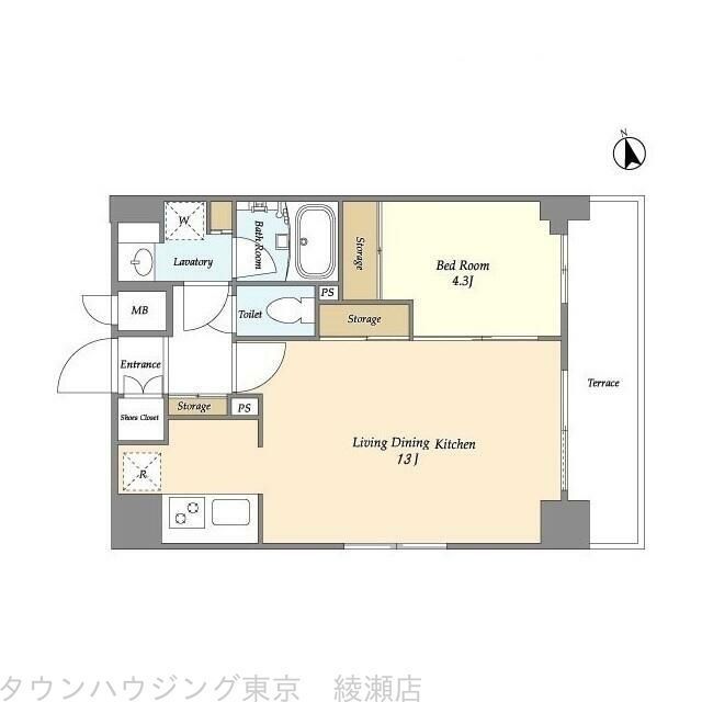 足立区梅島のマンションの間取り