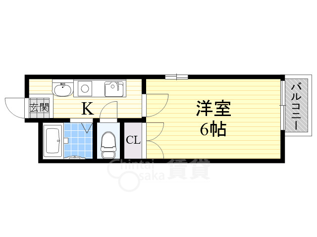 【豊中市螢池中町のアパートの間取り】