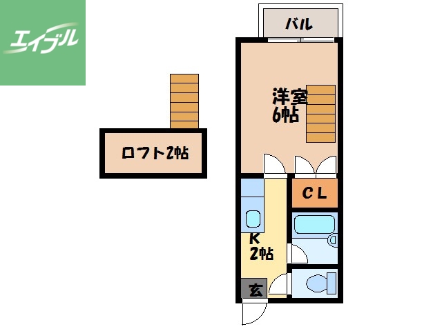 サンパール三原 Ａ棟の間取り