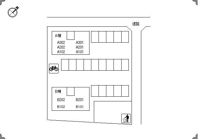 【山口市葵のアパートの駐車場】