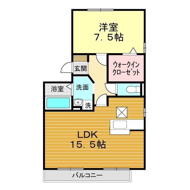 山口市葵のアパートの間取り