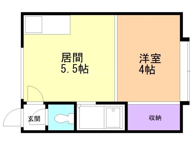 札幌市東区北十二条東のアパートの間取り