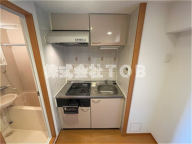 キッチン　2口グリル付き※クリーニング中の写真※