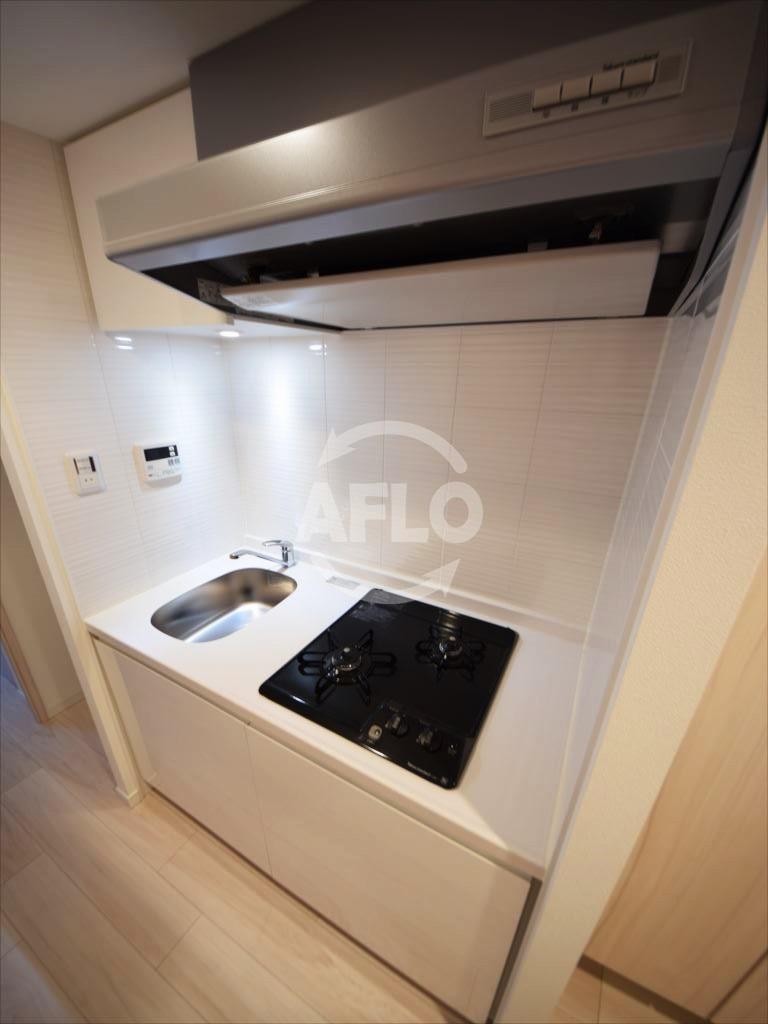 キッチン　S-RESIDENCE南堀江　2口ガスシステムキッチン