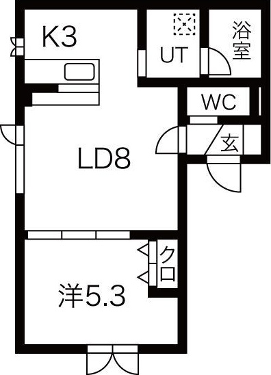 ＪＲ千歳線 千歳駅 徒歩13分 2階建 築7年の間取り写真