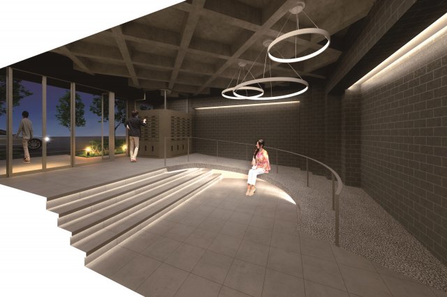 エントランス　落ち着いたエントランスです