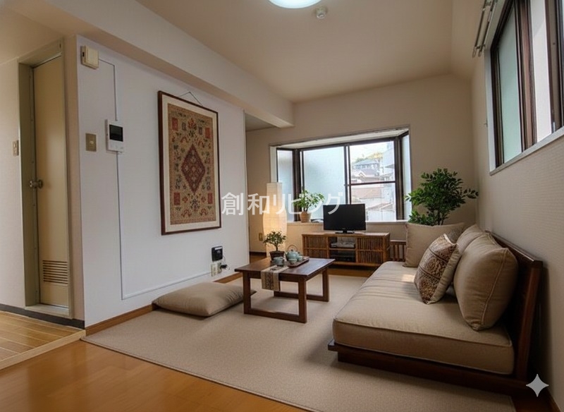 居室・リビング　家具・インテリアはCGです