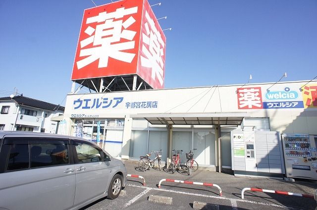 ドラックストア　ウェルシア宇都宮花房店（ドラッグストア）まで500m