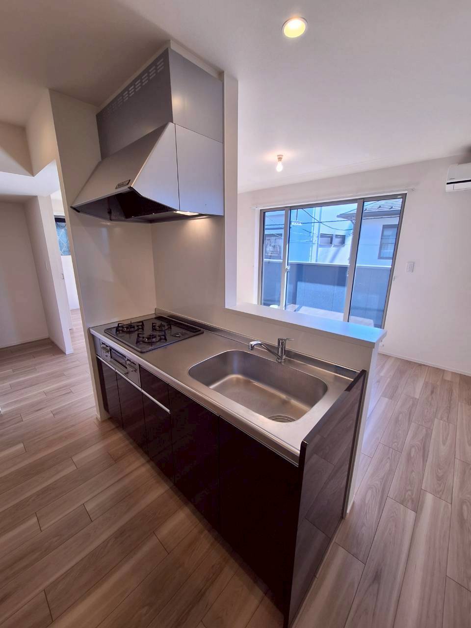 キッチン　★ガスコンロ３口グリル付きシステムキッチン★