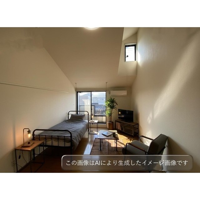 居室・リビング　洋室　※ＡＩ生成による家具配置イメージで