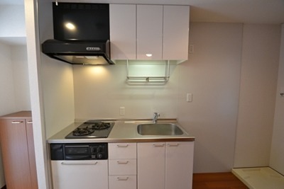 キッチン　2口ガスコンロでお料理も楽しめます。