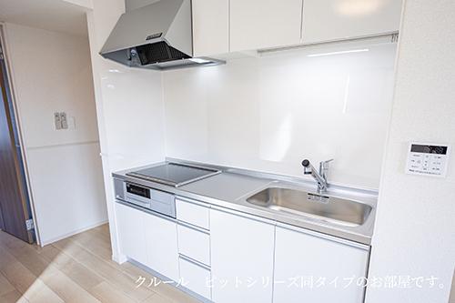 キッチン　IHコンロ2口設置済　　写真はイメージです。