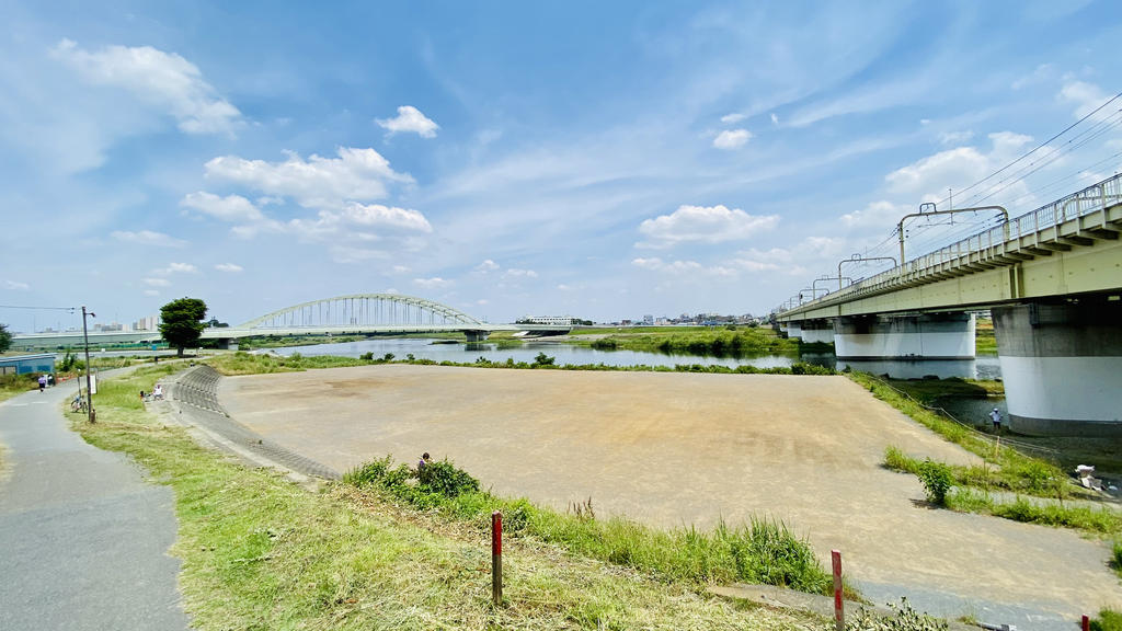 公園　休日は稲田多摩川公園でランニングまで徒歩13分（公園）まで1000m