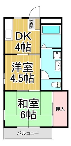 安倉ハイツB棟の間取り写真