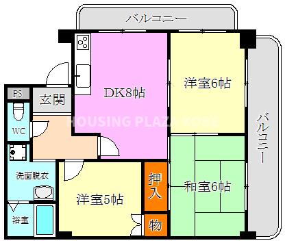 ドムールコスモス友が丘の間取り写真
