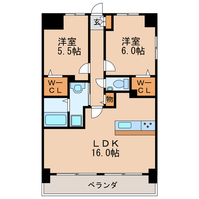 リアレクト白壁の間取り写真