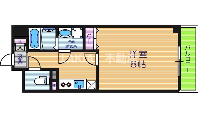 エルシア北田辺の間取り写真