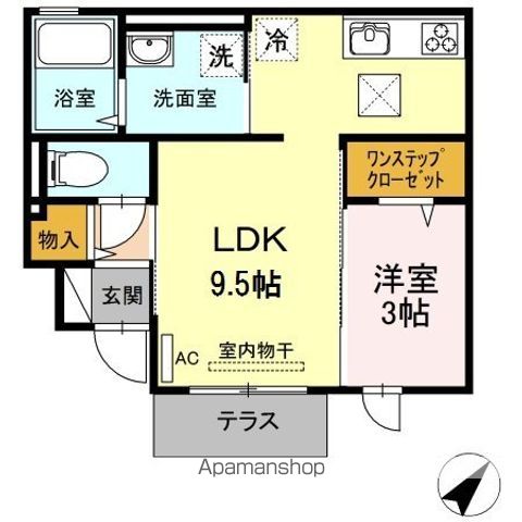 地下鉄空港線 東比恵駅 徒歩14分 2階建 築8年の間取り写真