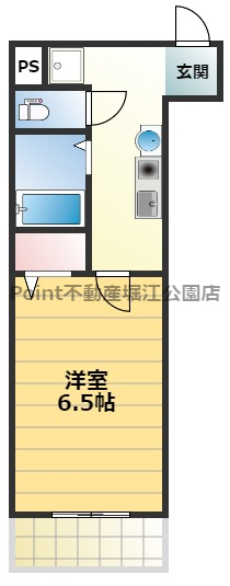 地下鉄御堂筋線 心斎橋駅 徒歩4分 10階建 築24年の間取り写真