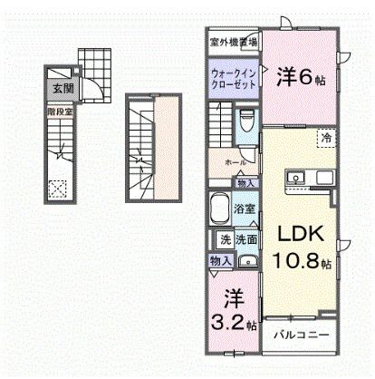 ヒカルサ川越南古谷イーストの間取り写真