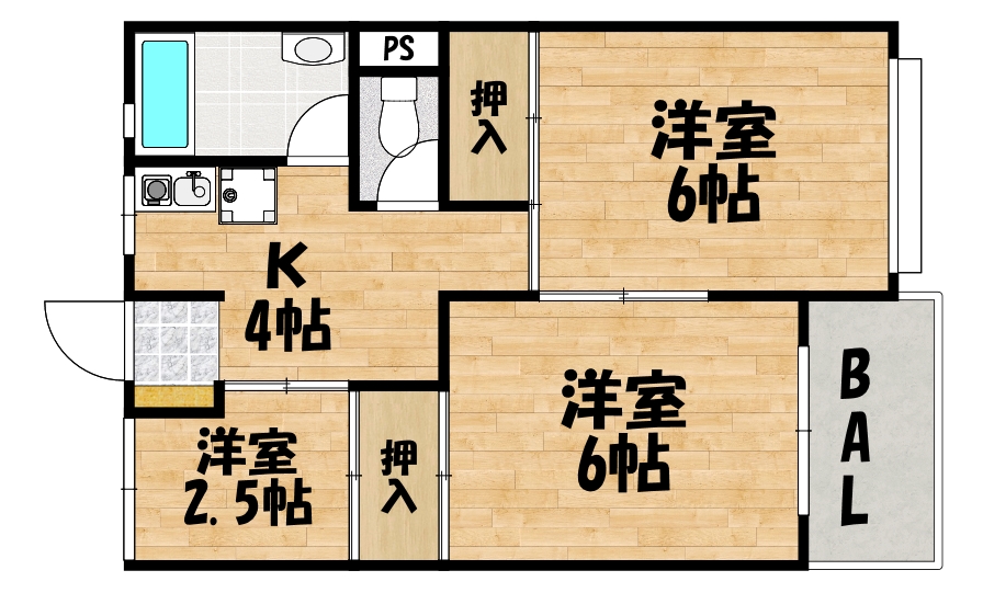 生野コーポの間取り写真