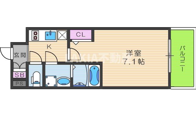 エスリード京橋アミュゼの間取り写真