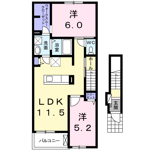 ブランドール東松島の間取り写真