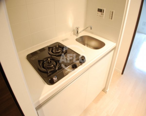 キッチン　S-RESIDENCE北浜　2口ガスシステムキッチン