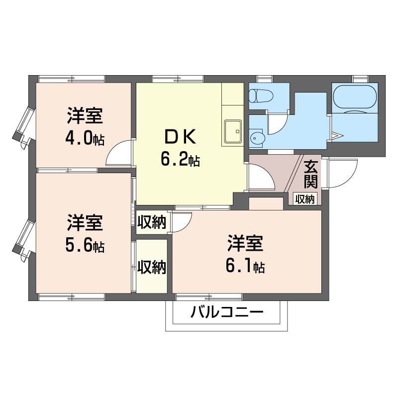 コーポサンプラムＥの間取り