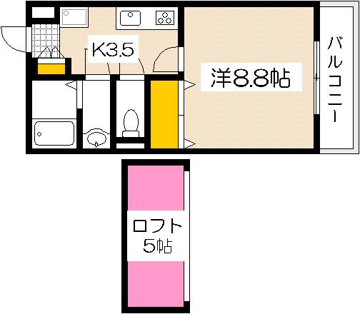 広島市西区井口鈴が台のマンションの間取り