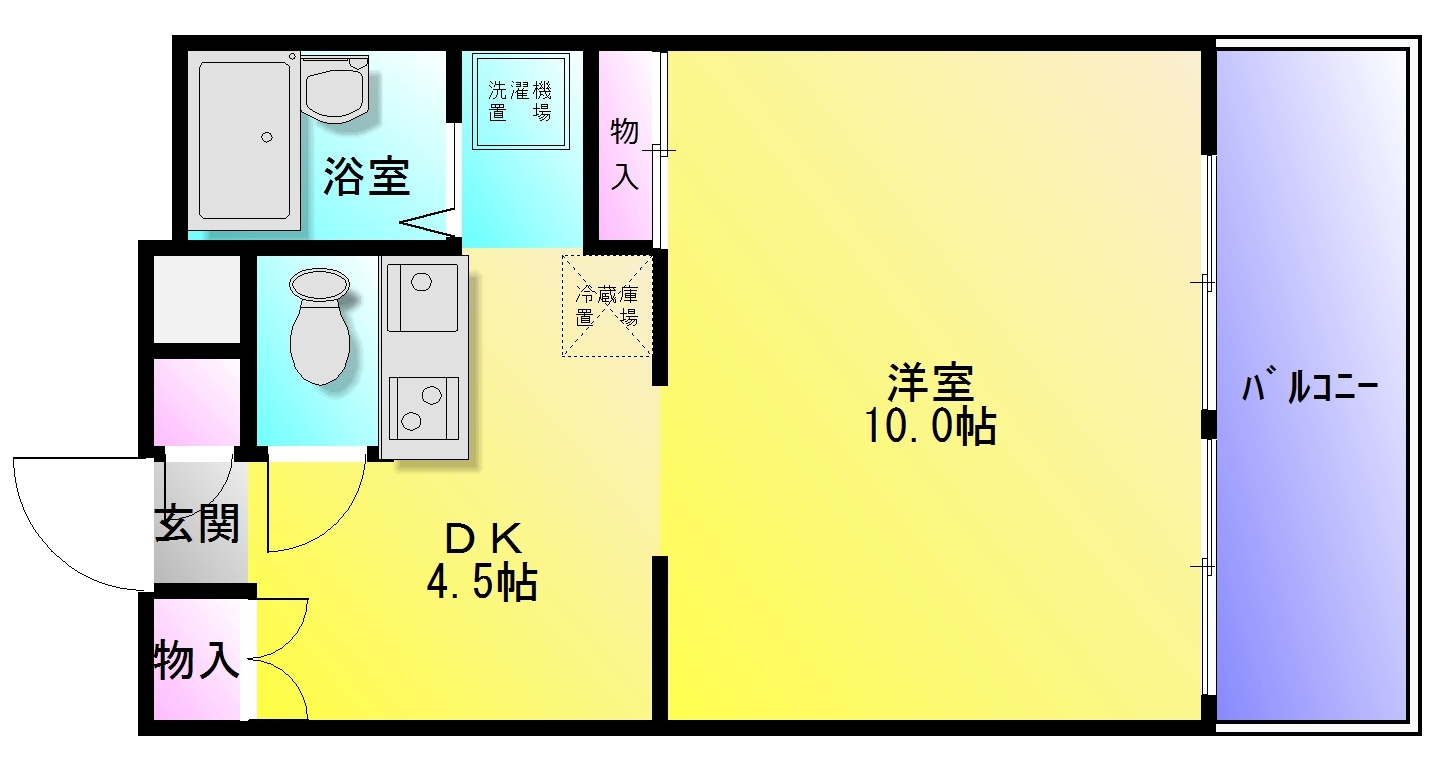 レクレオ法善寺の間取り