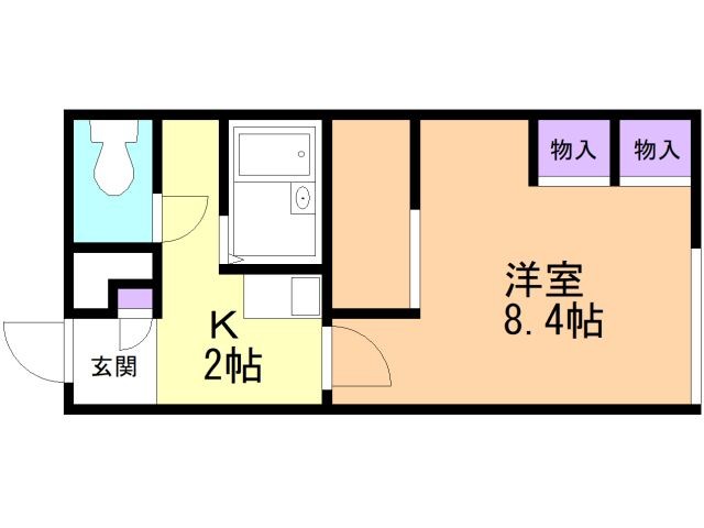 レオパレスひまわりIIIの間取り