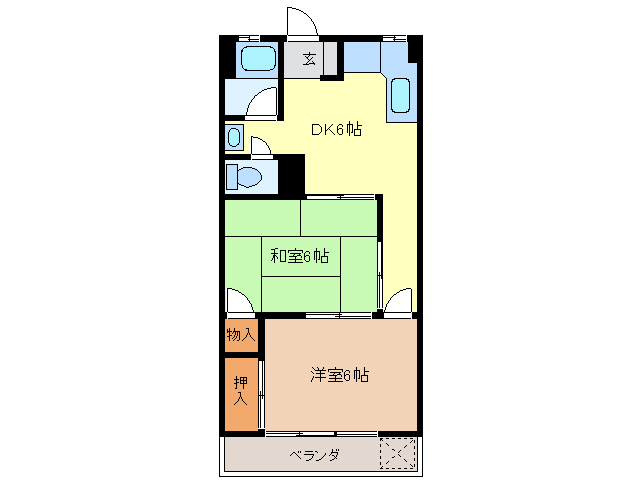 岐阜市正木のマンションの間取り