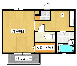 神戸市須磨区須磨浦通のアパートの間取り