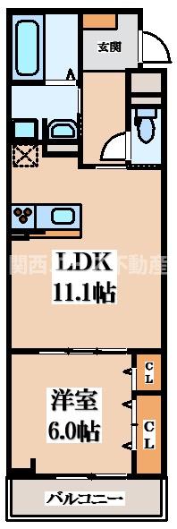 深野５丁目アパートWESTの間取り