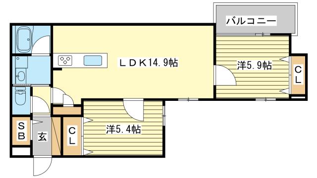 レジデンス　アルファベットの間取り